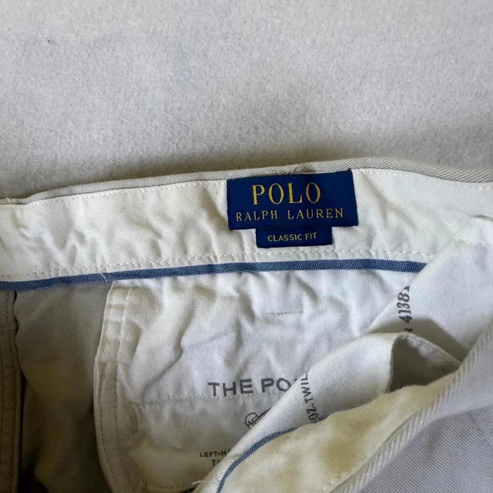 Polo‎ Ralph Lauren Mens Classic Fit Chinos Khaki Tan Twill Pants 36x30
